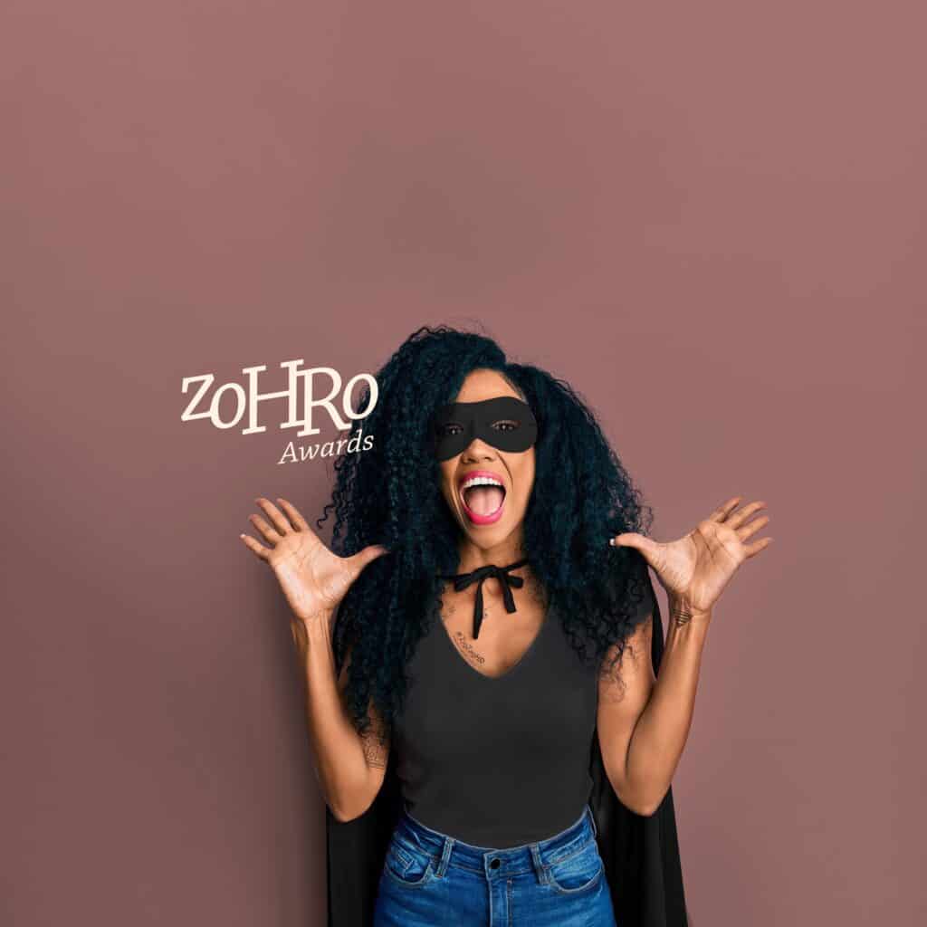 ZOHRO Lady with background and logo square 3600x3600px