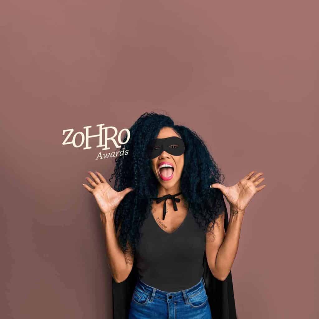 ZOHRO Lady with background and logo square 3600x3600px