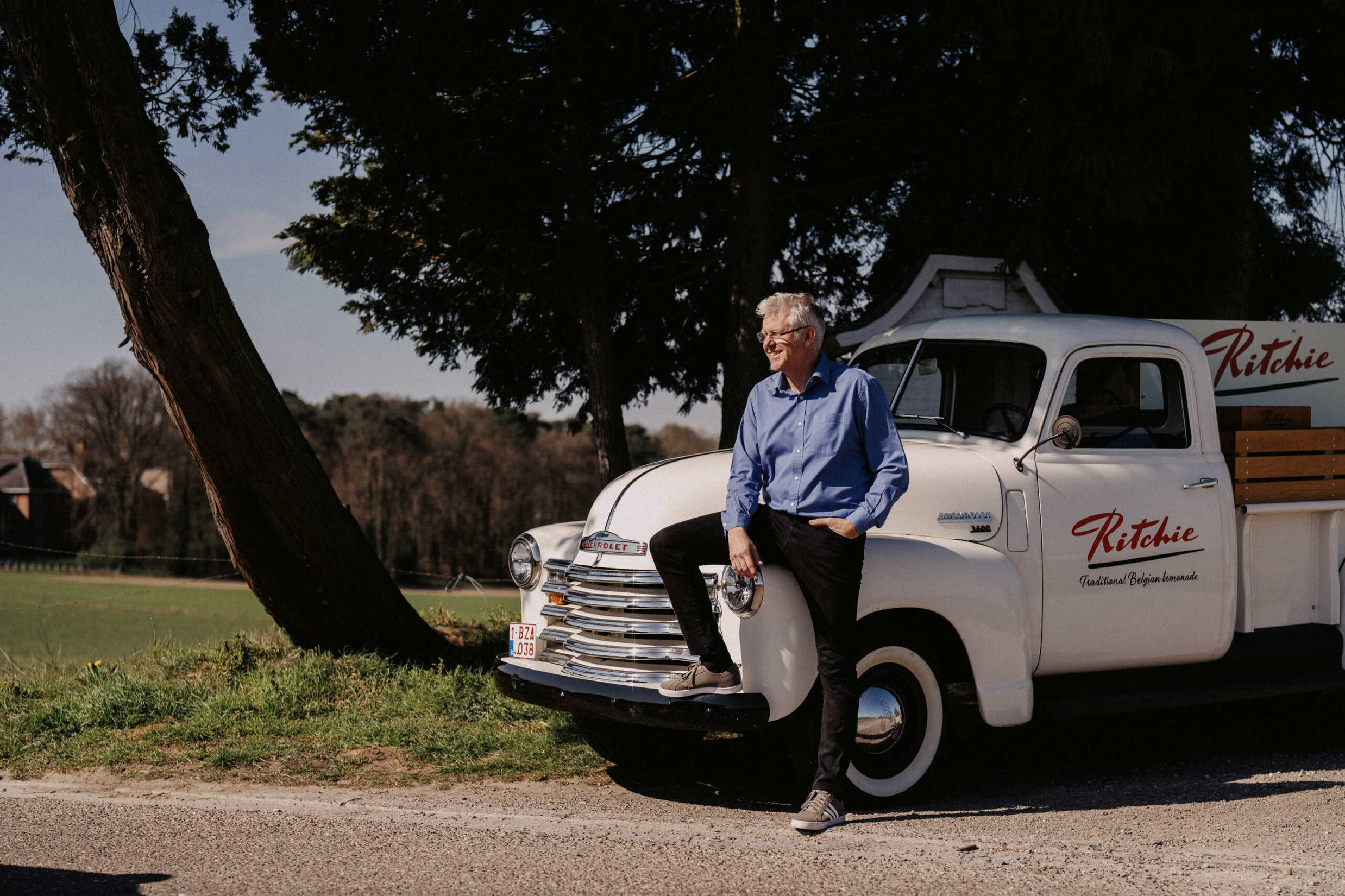 04042025 WVV LEUVEN BELGIE Ritchie
Portret van Jan Verlinden, zaakvoerder van Ritchie limonade.